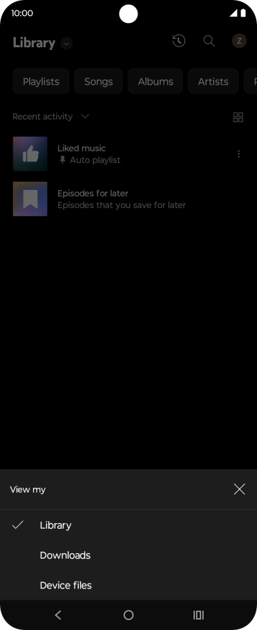 Press the required category and go to the required audio file. Press the required category and go to the required audio file.