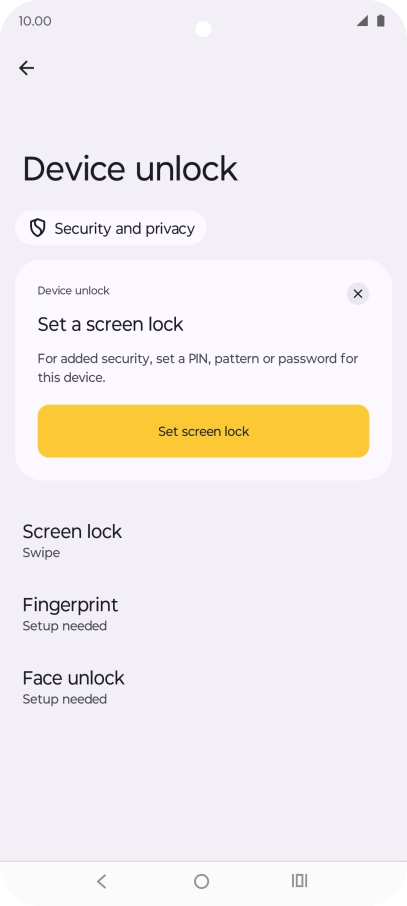 Press Fingerprint.