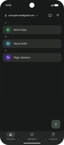 Press the new contact icon. Press the new contact icon.