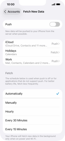 If you turn off the function, press the required setting. If you turn off the function, press the required setting.