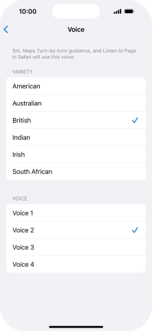 Press the required accent.