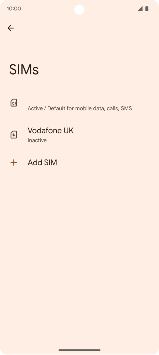 Press the required eSIM. Press the required eSIM.