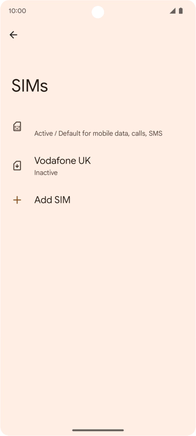 Press the required eSIM. Press the required eSIM.