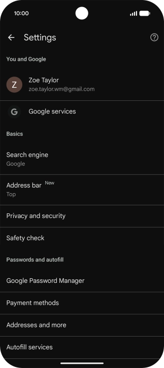 Press Privacy and security. Press Privacy and security.