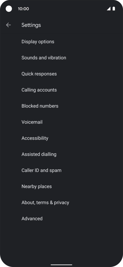Press Calling accounts.