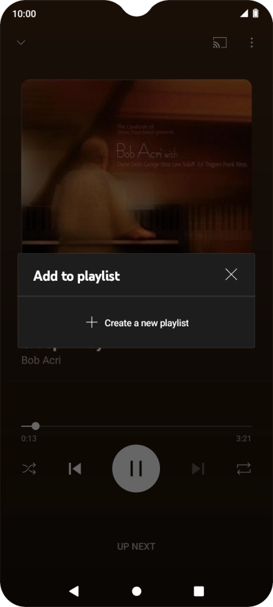 Press Create a new playlist. Press Create a new playlist.
