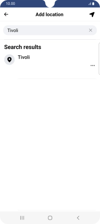 Press the required location. Press the required location.