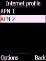 Select the required data connection and press the Left selection key.
