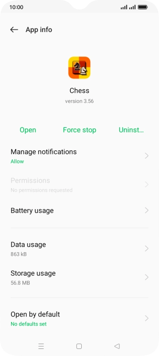 Press Storage usage.
