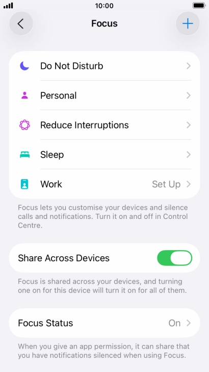 Press the required focus mode. Press the required focus mode.
