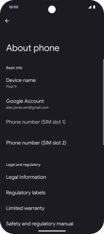 Press About phone. Press About phone.