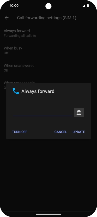 Press TURN OFF. Press TURN OFF.