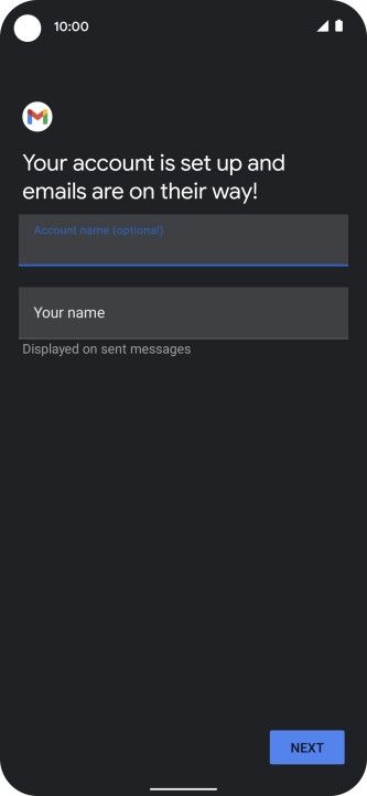 Press Your name and key in the required sender name. Press Your name and key in the required sender name.