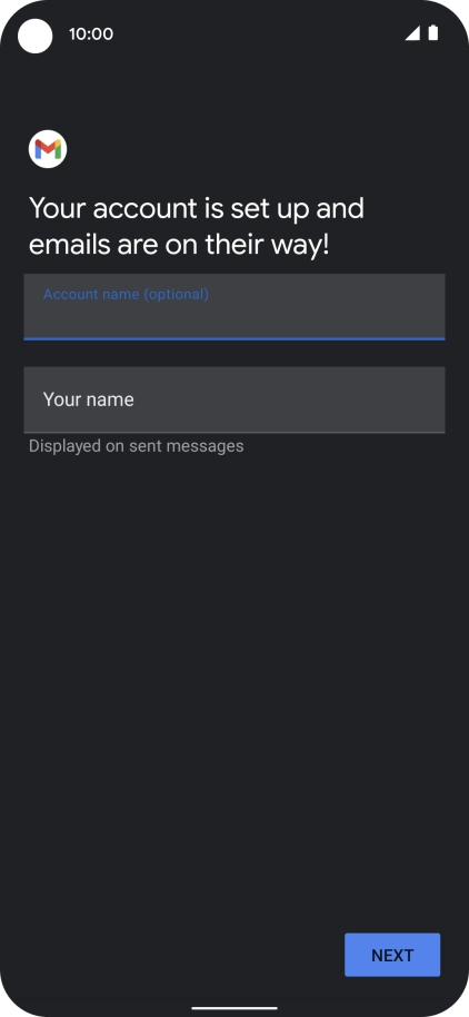 Press Your name and key in the required sender name. Press Your name and key in the required sender name.