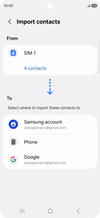Press the required Google account. Press the required Google account.