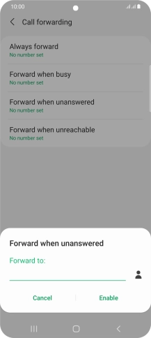 Key in +447836121121 and press Enable.
