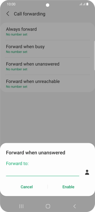 Key in +447836121121 and press Enable.