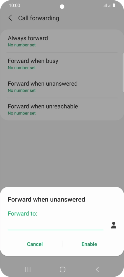 Key in +447836121121 and press Enable.