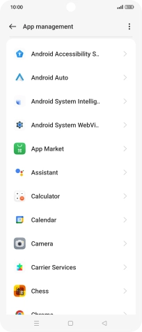Press the required app. Press the required app.