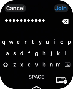 Key in the password for the Wi-Fi network and press Join. Key in the password for the Wi-Fi network and press Join.