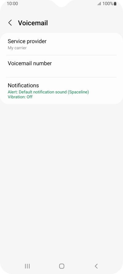 Press Voicemail number. Press Voicemail number.
