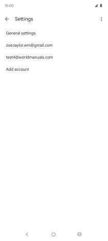 Press the required email account.