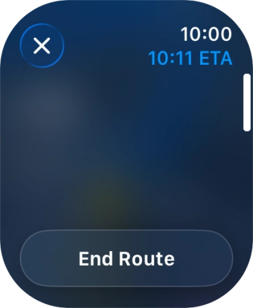 Press End Route.