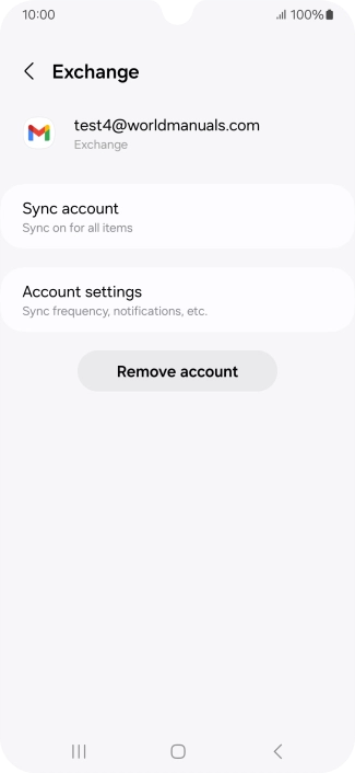 Press Remove account.