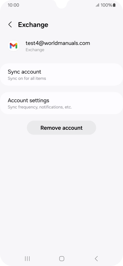 Press Remove account.