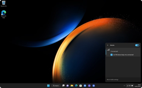 Click the desktop.
