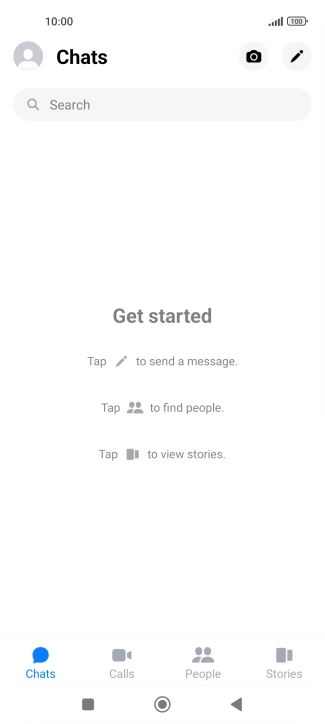 Press the search field. Press the search field.
