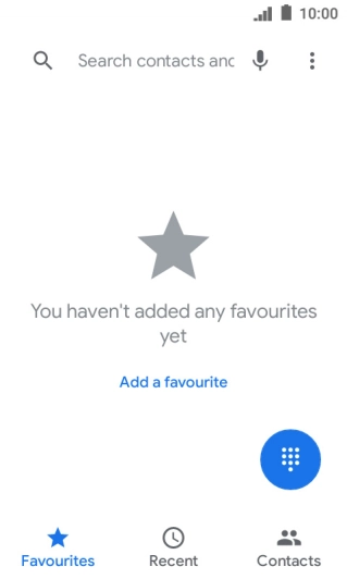 Press the keypad icon.