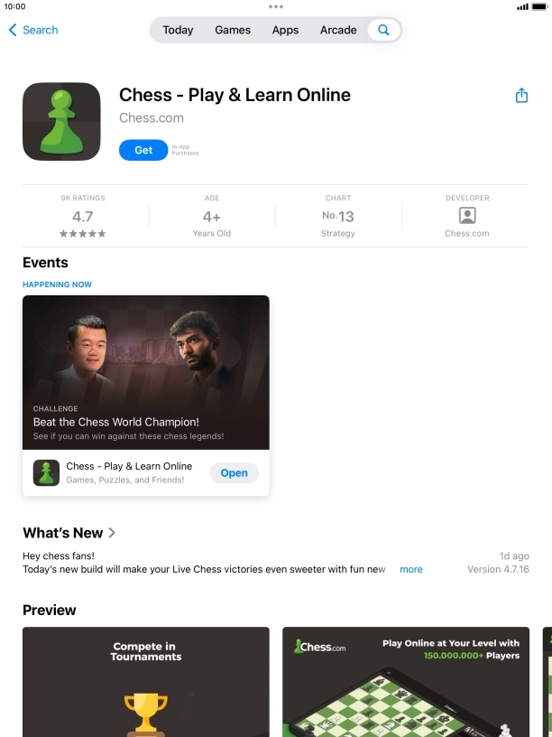 Press Get and follow the instructions on the screen to install the app.