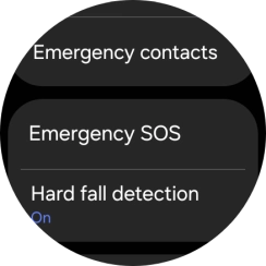 Press Emergency contacts. Press Emergency contacts.