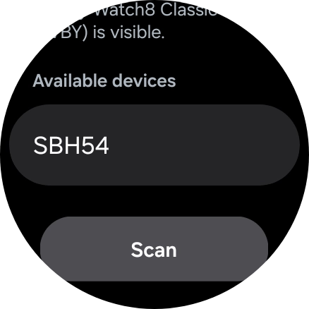 Press the required device. Press the required device.