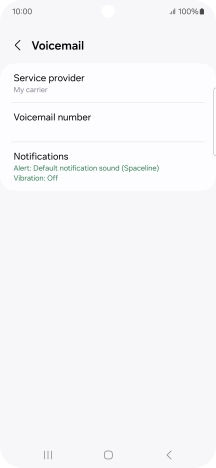 Press Voicemail number. Press Voicemail number.