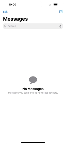 Press the new message icon. Press the new message icon.