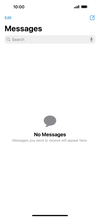 Press the new message icon. Press the new message icon.