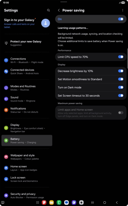 Press the indicators next to the required settings to turn the functions on or off. Press the indicators next to the required settings to turn the functions on or off.