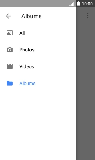Press Albums and go to the required folder. Press Albums and go to the required folder.