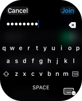 Key in the password for the Wi-Fi network and press Join.