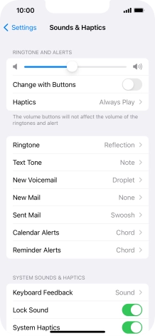 Press Text Tone.