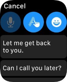 Press the microphone icon and follow the instructions on the screen to record and send the message. Press the microphone icon and follow the instructions on the screen to record and send the message.
