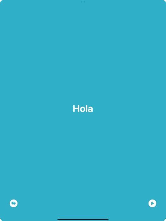 Press the split view icon to go back to display of both languages.