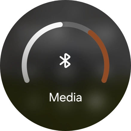 Slide the circle to select the required volume. Slide the circle to select the required volume.