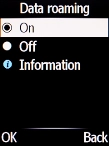 Select Off to turn off the function. Select Off to turn off the function.