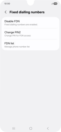 Press Disable FDN.