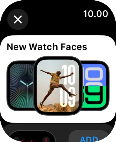 Turn the Digital Crown to see the different watch faces. Turn the Digital Crown to see the different watch faces.