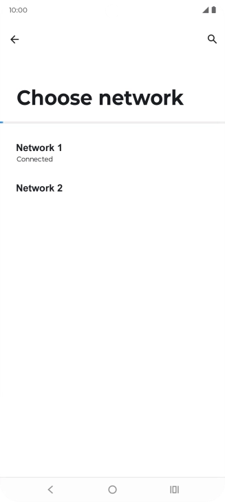 Press the required network. Press the required network.