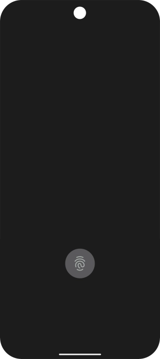 Place your finger on the fingerprint sensor to unlock your phone. Place your finger on the fingerprint sensor to unlock your phone.